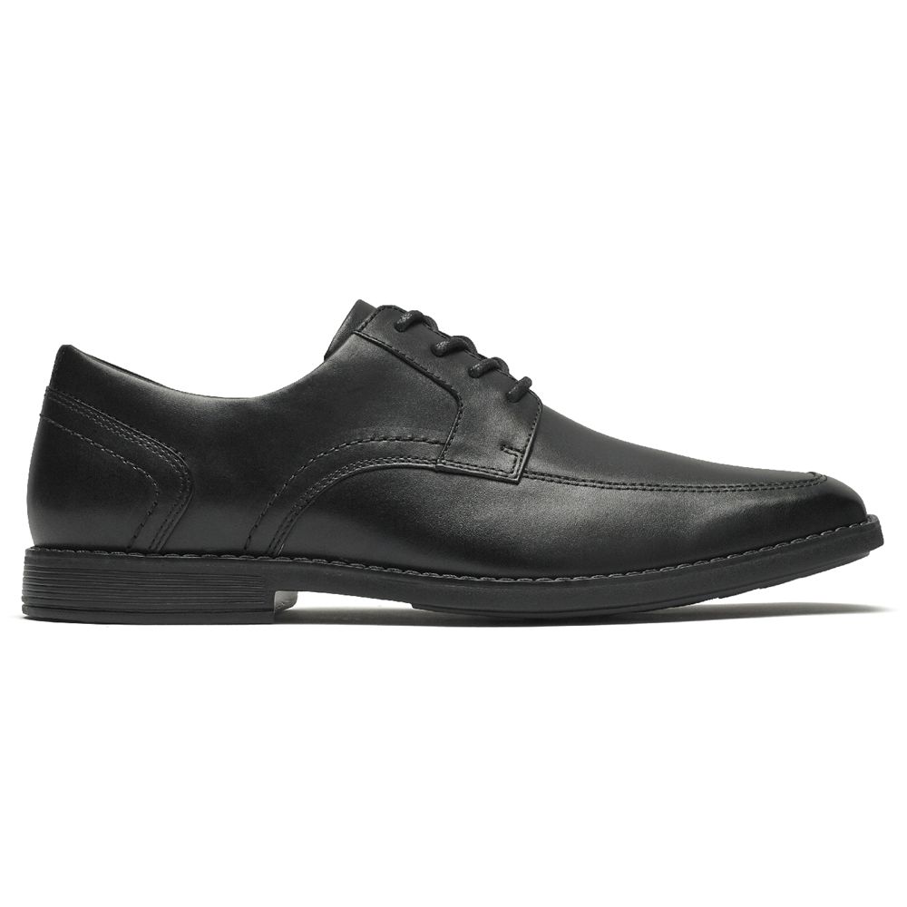 Sapatos Oxford Homem Rockport Slayter Apron Toe Pretas,Portugal AZHWE-5231